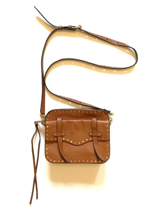 Rebecca Minkoff Handbags - Rebecca Minkoff Nanine Crossbody Shoulder Bag Purse Womens Brown Leather Studded